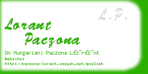 lorant paczona business card